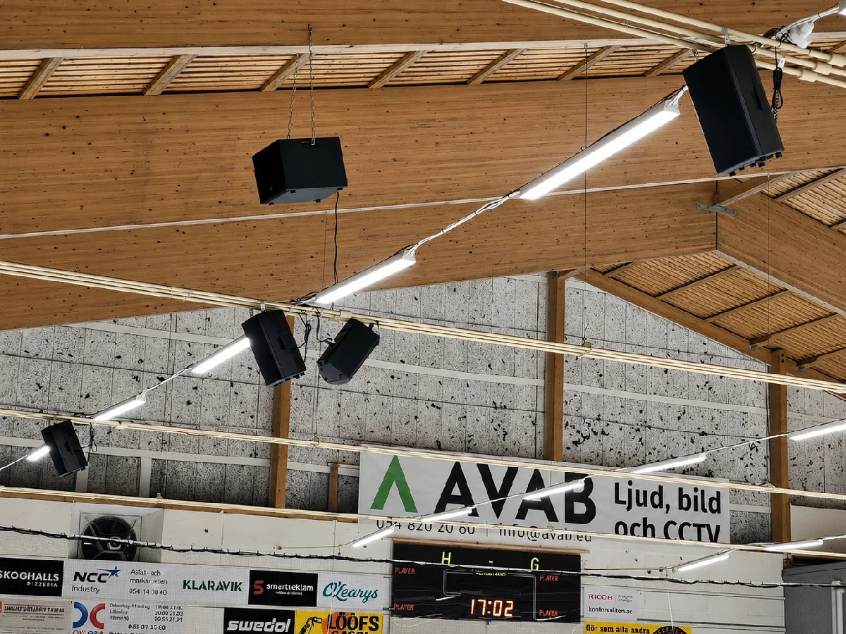 Hammarö ishall ljudsystem och akustik
